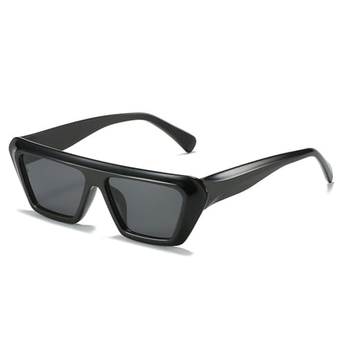 Lunettes de soleil œil de chat rétro LVTFCO en noir gris avec verres dégradés UV400
