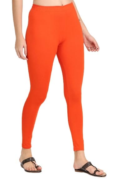 Image of Robinbosky Premium Stretchable Cotton Ankle Legging for Women | Suitable for Formal wear & Casual wear | High-End Elastic Makes The Leggings Squat Proof and Durable for Travel, Yoga, & Workout.