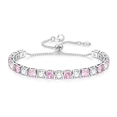 Silver-Pink and White CZ