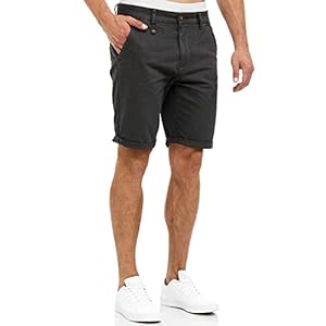 Indicode Herren Cuba Chino Shorts mit 5 Taschen aus 100% Baumwolle | Bermuda Sommershorts für Männer