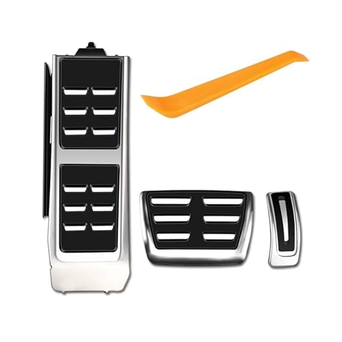 Audi AT MT 2009-2024 A4 B8 B9 A6 C7 C8 Q5 対応車用ペダル ステンレススチール製 アクセル ブレーキ ペダル カバー パッド(A4 B8(2009-2015) AT)