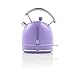 Price comparison product image Swan Retro 1.8 Litre Dome Kettle, Purple, Fast Boil, 3KW, 360 Degree Rotational Base, Stainless Steel, SK14630PURN