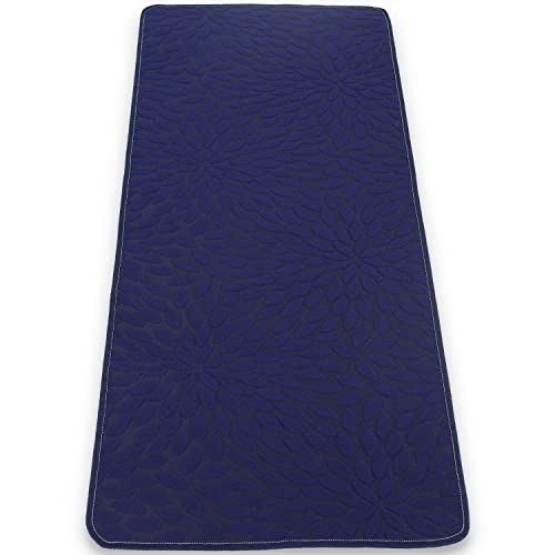 Casatessile Ariel -Tappeto Cucina Made in Italy, Antiscivolo, Lavabile - Passatoia Cucina - Larghezza 50 cm, Lunghezza 120 cm - Blu Scuro