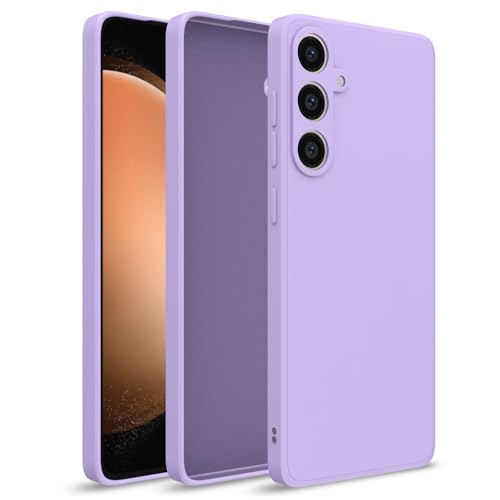 Image of Outlouders Back Cover for Samsung Galaxy S23 FE 5G | Camera Protection | Durable Soft Matte Silicone Bumper Case (Purple)