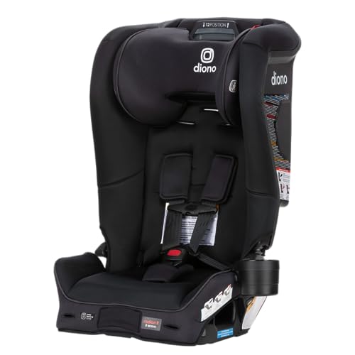 Diono Radian 3R SafePlus, All-in-One Convertible Car Seat, Rear and Forward Facing, SafePlus Engineering, 10 Years 1 Car Seat, Slim Fit 3 Across, Black Jet