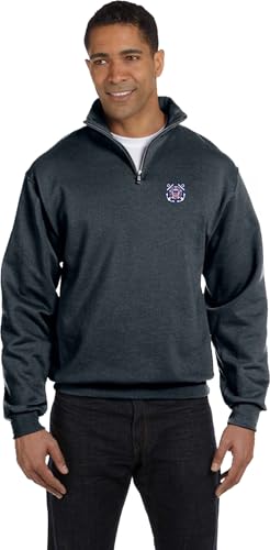 MilitaryBest U.S. Coast Guard Emblem Embroidered Quarter-Zip Pullover2