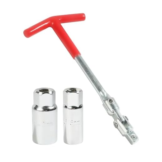 bylikeho Spark Plug Tool,Spark Plug Removal Tool,Spark Plug Socket Wrench,Car Accessories 6mm (5/8") & 21mm (13/16") Remover Installer Tool Kit,Universal,T-handle Spark Plug Wrench for Lawn Mower