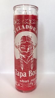 Tapa Boca Red Glass Candle