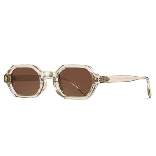 Lunettes de soleil géométriques champagne pour vos festivals et sorties en ville