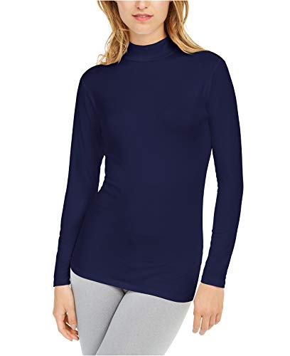 32 Degrees Women's Cozy Heat Mock-Neck Top (XS, Stormy Night)