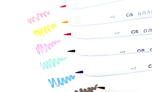 Marcador Artístico Ponta Pincel, CiS, Graf Brush Fine, 59.9500, 6 Cores