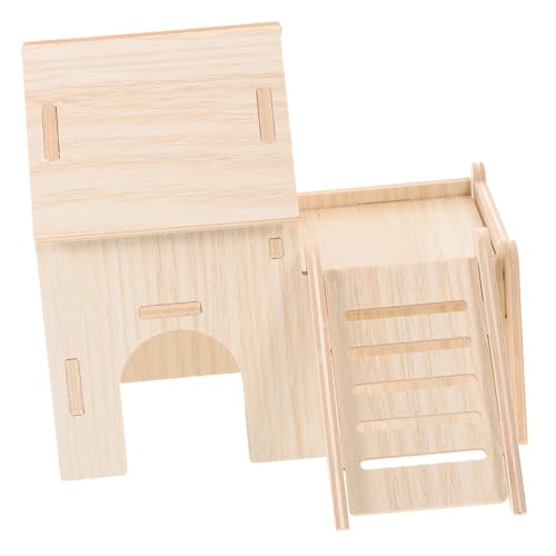 SOIMISS 1Juego Casa De Madera para Hámster Adorable Nido Natural para Pequeñas Mascotas Resistente para Roedores
