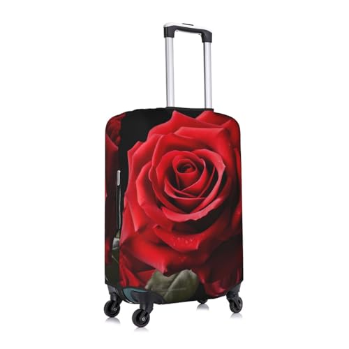 Red Rose Floral - Travel Suitcase Cover Elastic Luggage Covers Trolley Protector Cover Fits 18-32 Inch Luggage3