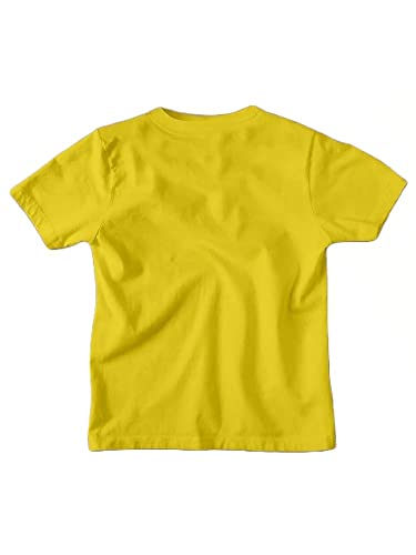 Image of PrintEasy� Kids Plain Cotton Round Neck Short Sleeves Unisex Yellow T-Shirt for Boys & Girls