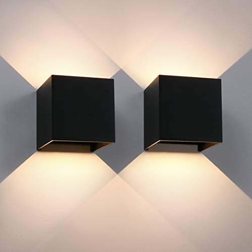 Aipsun 2 Stück 5500mAh akku wandleuchte mit Bewegungsmelder, LED wandleuchte Innen,3000k, 5W, kabellose LED akku wandleuchte mit Schalter, für Schlafzimmer Wohnzimmer Treppe(U)