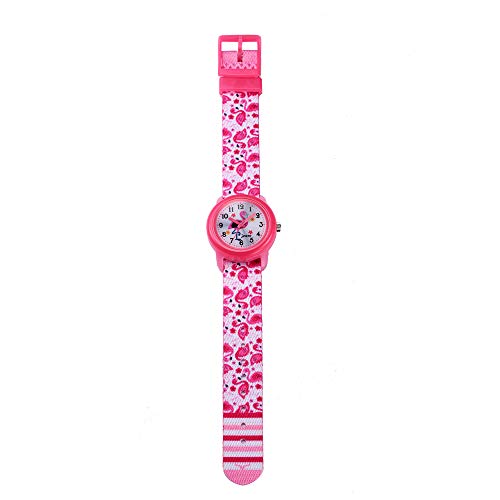 Toddler Girls Kids Children Watch,3D Cute Cartoon Breathable Fabric Band Japanese-Quartz Wristwatches Time Teacher Gifts Watches for Kids Girls Toddlers (Flamingo)4