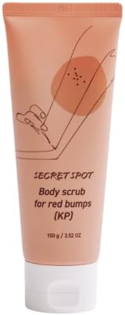 METAFORET Secret Spot Body Scrub for Red Bumps(KP), Exfoliate chicken skin, Effective scrub for rough bumpy skin, Dead skin cells remover, Red bumps minimizer, Gentle KP bump eraser | 100g/ 3.52 OZ