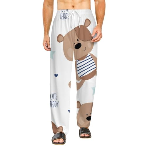 Ours en carton bas de pyjama avec poches latérales intégrées