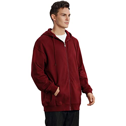ANUFER Unisex Mens Womens Full Zip Cotton Hooded Sweatshirt Casual Hoodie Jacket with Pockets4