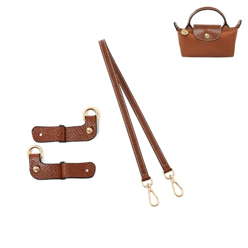 Image of Leather Purse Straps Replacement Shoulder Strap Leather Adjustable Crossbody Strap Suitable for Long champ Handbags