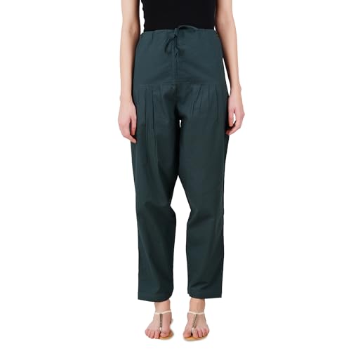 Image of Happy Bunny Salwar Pant for Women, Fine Cotton Ethnic Trousers with Drawstring Waist, Comfortable Daily, Office & Casual Wear Bottoms