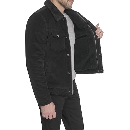 Levi's Men's Cotton Trucker, Black Corduroy, Medium - image 4