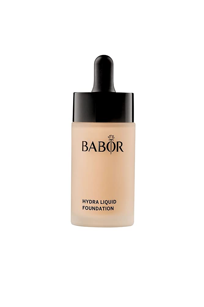 BABOR MAKE UP Hydra Liquid Foundation, fondotinta liquido mediamente coprente, per pelli secche, con siero idratante, 30 ml