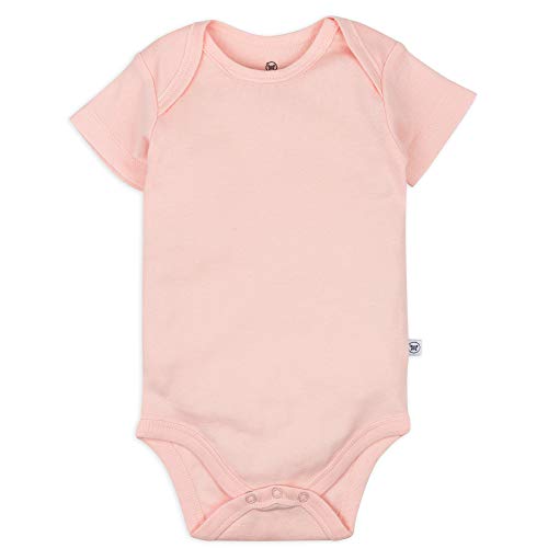 HonestBaby baby-girls 5-pack Short Sleeve Bodysuits One-piece 100% Organic Cotton for Infant Baby Girls4