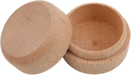 ラウンドバックルカバーラウンドソリッドウッドボックスリングイヤリングコンテナ収納ボックス木製ギフトボックス収納ボックス