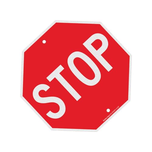 GARVALON Reflektierendes Stoppschild Aus Hochwertigem Material Verkehrswarnschild Für Straßenbau Für Traktoren Und Wartungsfahrzeuge
