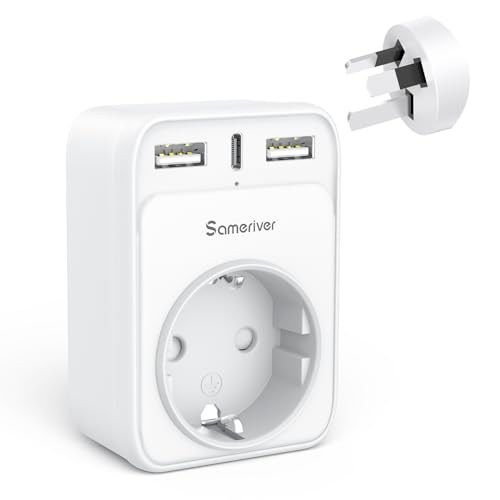 Reiseadapter Australien Adapter Deutschland Stecker Reisestecker Reiseadapter mit 2 USB 1USB C (3A) Steckdosenadapter Typ I für Neuseeland Australien China Argentinien Wand Ladegerät
