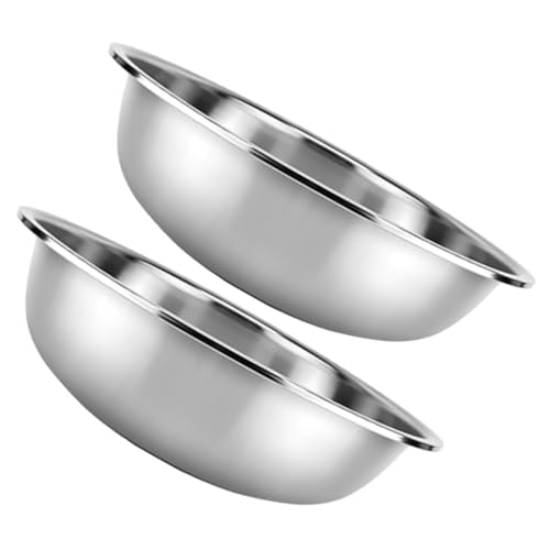 2 Cuencos Grandes de Acero Inoxidable para Mezclar para Cocina Cuencos Versátiles para Lavar Frutas Y Verduras para Ensaladas Y Preparación de Alimentos Y Fáciles de Limpiar