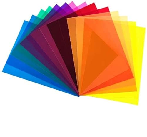 Lot De 30 Filtres De Gel Colorés 29,7x21 Cm En PVC - 10 Couleurs, Pour Photo, Bricolage, Décoration - Transparents Et Coupables