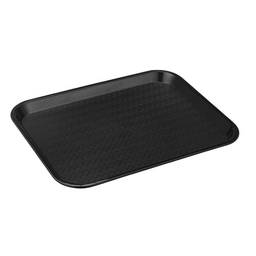 CenPro 10"x14" Black Plastic Cafeteria Food Tray