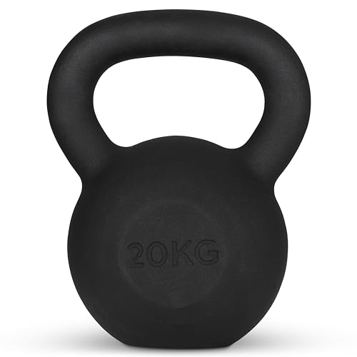 Athlyt Gietijzeren Kettlebell, 20kg, Zwart