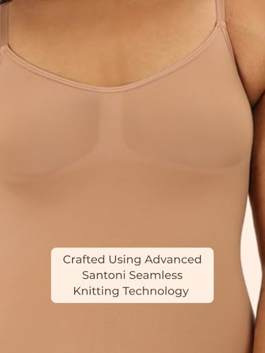 Image of UNDERNEAT Womens Seamless Mid-Thigh Bodysuit | Full Bodyshaper with Adjustable Straps | Made with Premium Airflow+ Fabric | Tummy and Thigh Control Shapewear | All Day Comfort Wear