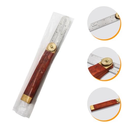 Regla ajustable T-Bevel para carpintería con perilla de madera miniatura 3