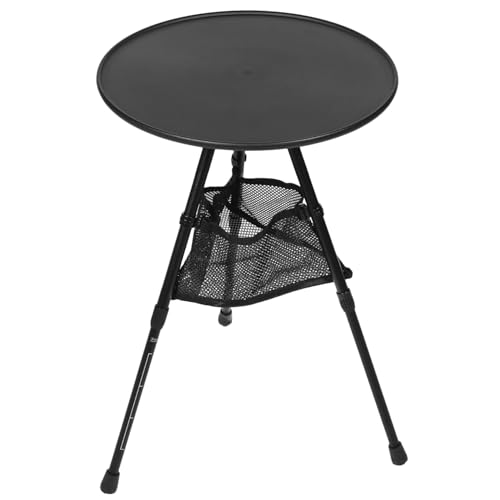 ERINGOGO Mesa Portátil de Camping Redonda de Aleación de Aluminio con Diseño Estable Superficie Lisa y Bolsa de Transporte para Picnic y Actividades al Aire