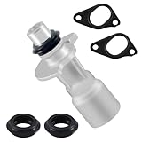 EVRBUL Upgrade Aluminum Engine Oil Cooler Inlet Connector, Water Pump-Oil Cooler Pipe Tube (with Two Water...