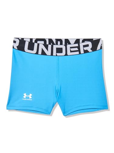 Under Armour Girls HeatGear Shorty, (452) Ether Blue / / White, X-Large