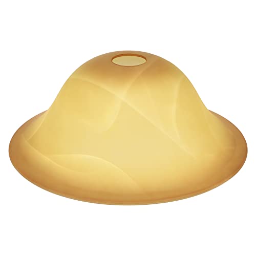 Retisee Amber Glass Lampshade Glass Lamp Shade Replacement Light Bulb Cover Chandelier Vanity Fitting Opening 1.65 Inch for Base E26 Socket