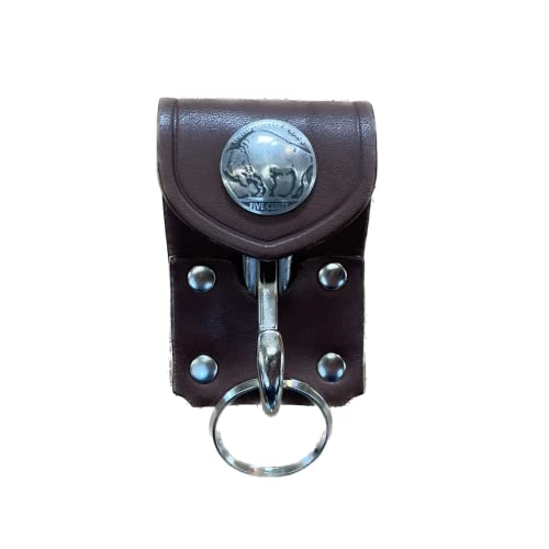 [KC,s] 公式 キーリング ワンタッチ ブォーノアニリン (ブラウン) － ケイシイズ ケーシーズ 本革 牛革 キーグッズ キーホルダー