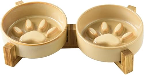 ペットボウル 陶器製 早食い防止食器 フードボウル 犬ご飯食器 猫食器 独自の凹凸 エサ皿 食器 フードボウルスタンド ペット皿 ゆっくりミール 肥満予防 健康維持 健康管理 環境にやさしい 耐用 大型 中型 小型犬ペット適合 犬猫用 清掃容易 (A1)