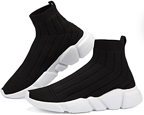 Image of Santiro Men's Running Shoes Breathable Knit Slip On Sneakers