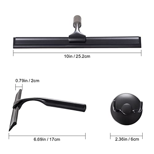 Miniatura 6 de Escobilla De Ducha, Escobilla De Ventana, Limpiaparabrisas De Ducha De Acero Inoxidable Con Fuerte Gancho De Succión Para Baño, Cocina, Espejo, Coche, Limpieza De Ventanas Y Cristales, 10 Pulgadas,