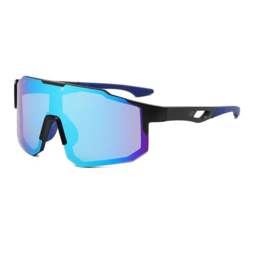 swanoble Outdoor Adult Sports Sunglasses UV Protection for Women Men Cycling Baseball Golf Fishing,Lightweight Frame Tennis Shades (02-Black Frame/Blue Lens)