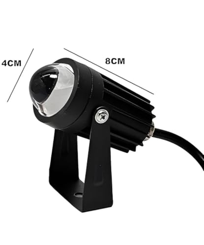 Image of FILLISKA 3 Watt LED Indoor /Outdoor High Beam Wall Highlighter, IP-65 Rainproof & Shockproof Body. (Matt Black High Beam)
