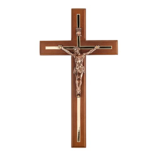 Woodvio - Handmade Wooden Wall Cross, Traditional Catholic Crucifix #TOP1