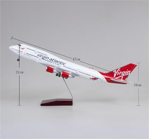 Modelo de avión Civil B747-400 a escala 1/150 con iluminación LED interna 5