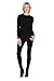 Cashmeren Women’s Basic Crewneck Sweater 100% Pure Cashmere Long Sleeve Round Neck Pullover (Black, Medium)